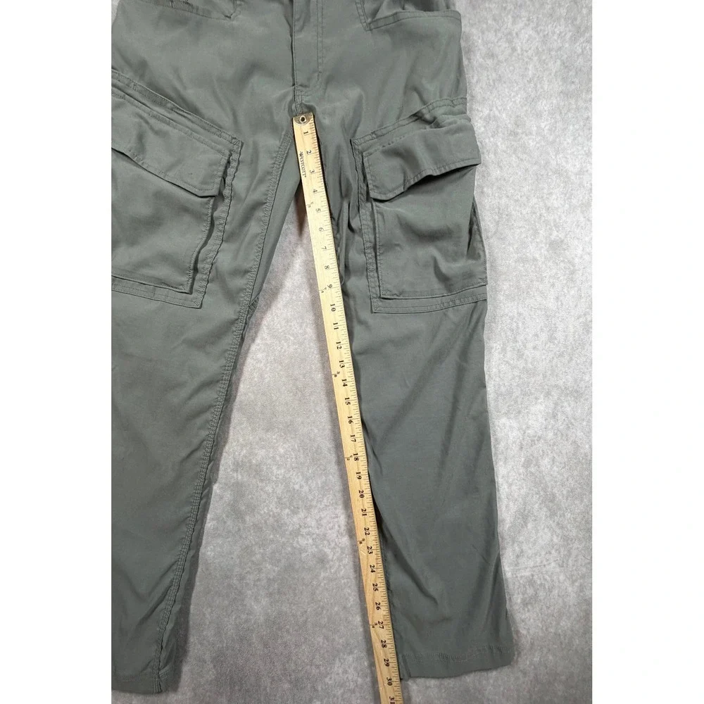 Duluth Mens 30x32 Cargo Pants Dry On The Fly Olive Green Nylon Stretch Slim Fit